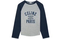 CELINE: Серая футболка 