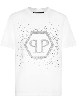 Philipp Plein: Белая футболка  Hexagon