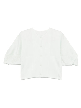 Pleats Please Issey Miyake: Зелёная рубашка 