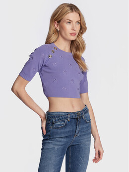 Pinko: Фиолетовый свитер 