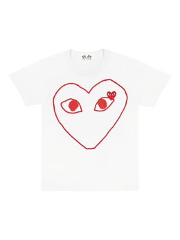Comme Des Garçons Play: Белая футболка 