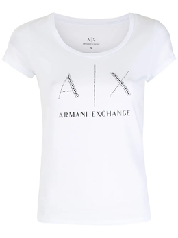 Armani Exchange: Белая футболка 