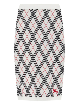 Burberry: Белая юбка 