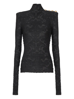 Balmain: Топ с длинным рукавом 