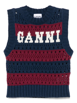 GANNI: Хлопковый топ 
