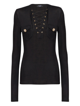 Balmain: Топ с длинным рукавом 