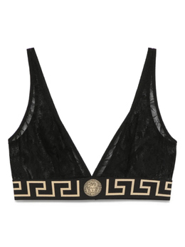 Versace: Чёрный бюстгальтер 