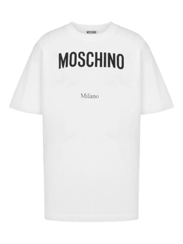 Moschino: Белая футболка 