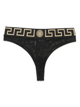 Versace: Чёрные трусы  Greca