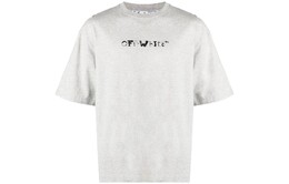 Off-White: Серая футболка 