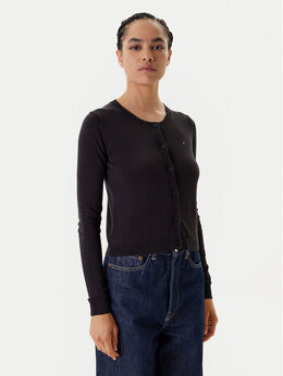 Tommy Jeans: Чёрный кардиган  Essential