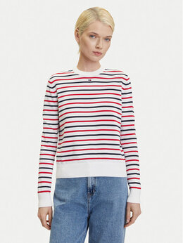 Tommy Jeans: Многоцветный свитер  Essential