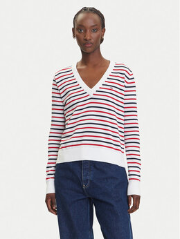 Tommy Jeans: Многоцветный свитер  Essential