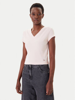 Calvin Klein Jeans: Розовая футболка 