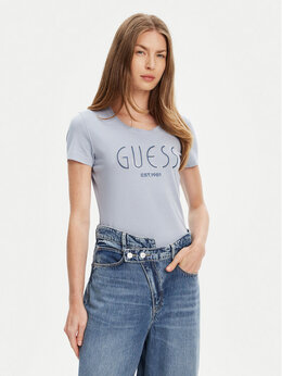 GUESS: Синяя футболка 