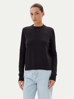 Tommy Jeans: Чёрный свитер  Essential