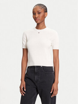 Tommy Jeans: Бежевый свитер  Essential