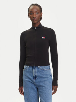 Tommy Jeans: Чёрный кардиган 
