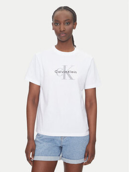 Calvin Klein Jeans: Белая футболка 