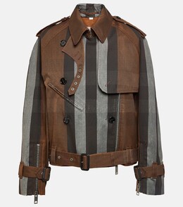 Burberry: Куртка в полоску 