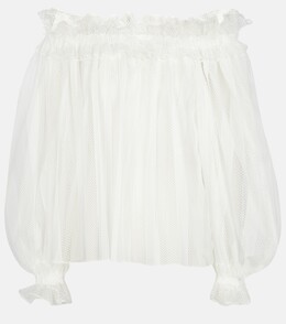 Alaïa: Блуза в сетку 