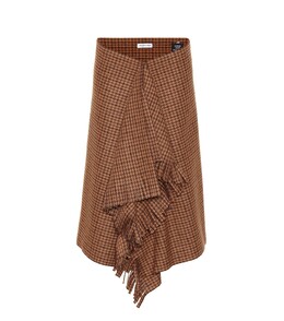 Balenciaga: Коричневая юбка 