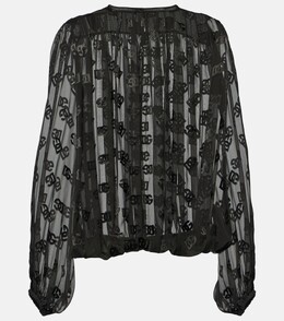 Dolce&Gabbana: Атласная блуза  DG