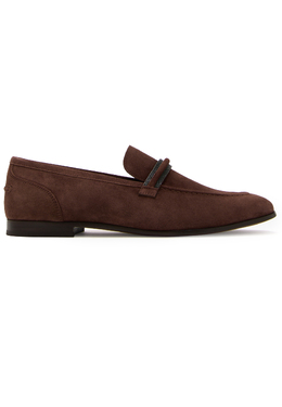 BRUNELLO CUCINELLI: Бордовые лоферы 