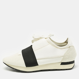 Balenciaga: Белые кроссовки  Race Runner