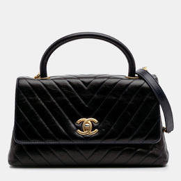 Chanel: Чёрная сумка на руку 