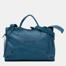 Balenciaga: Голубая сумка 