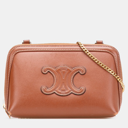 Celine: Коричневый клатч 