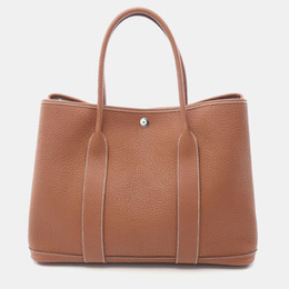 Hermes: Коричневая сумка-шоппер 