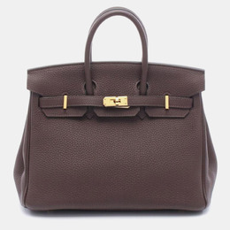 Hermes: Коричневая сумка  Birkin 25