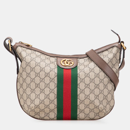 Gucci: Бежевая сумка через плечо  GG Supreme