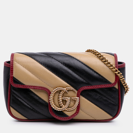 Gucci: Многоцветная сумка через плечо  GG Marmont