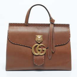 Gucci: Коричневая сумка на руку  GG Marmont