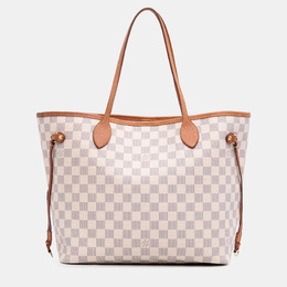 Louis Vuitton: Белая сумка  Neverfull MM