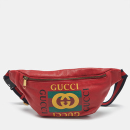 Gucci: Красная поясная сумка  Web