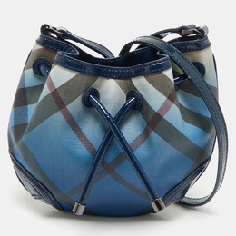 Burberry: Голубая сумка через плечо 