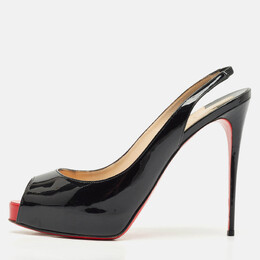 Christian Louboutin: Чёрные сандалии 