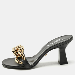 Versace: Чёрные сандалии  Medusa Chain
