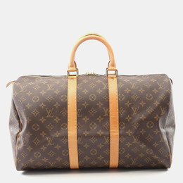 Louis Vuitton: Коричневая дорожная сумка  Keepall 45