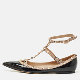 Valentino: Чёрные балетки  Rockstud