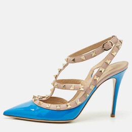 Valentino: Голубые сандалии  Rockstud