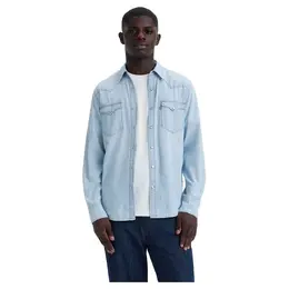 Levi's: Синяя рубашка  Barstow Western