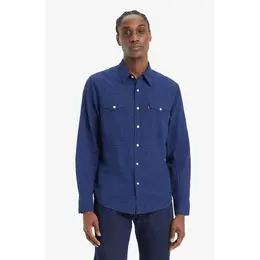 Levi's: Синяя рубашка  Barstow Western
