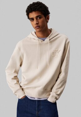 Calvin Klein Jeans: Бежевая толстовка 