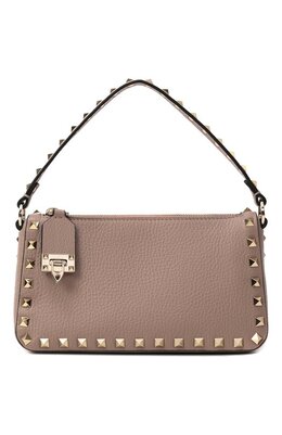 Valentino: Бежевая сумка  Rockstud Small