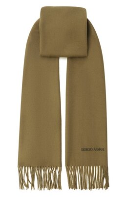 Giorgio Armani: Шарф цвета хаки 